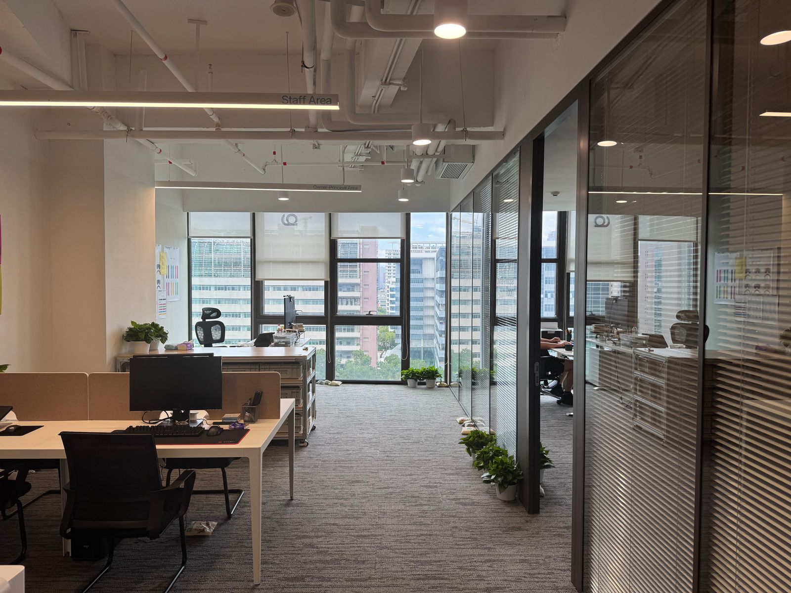 Modern renovated open-plan office interior