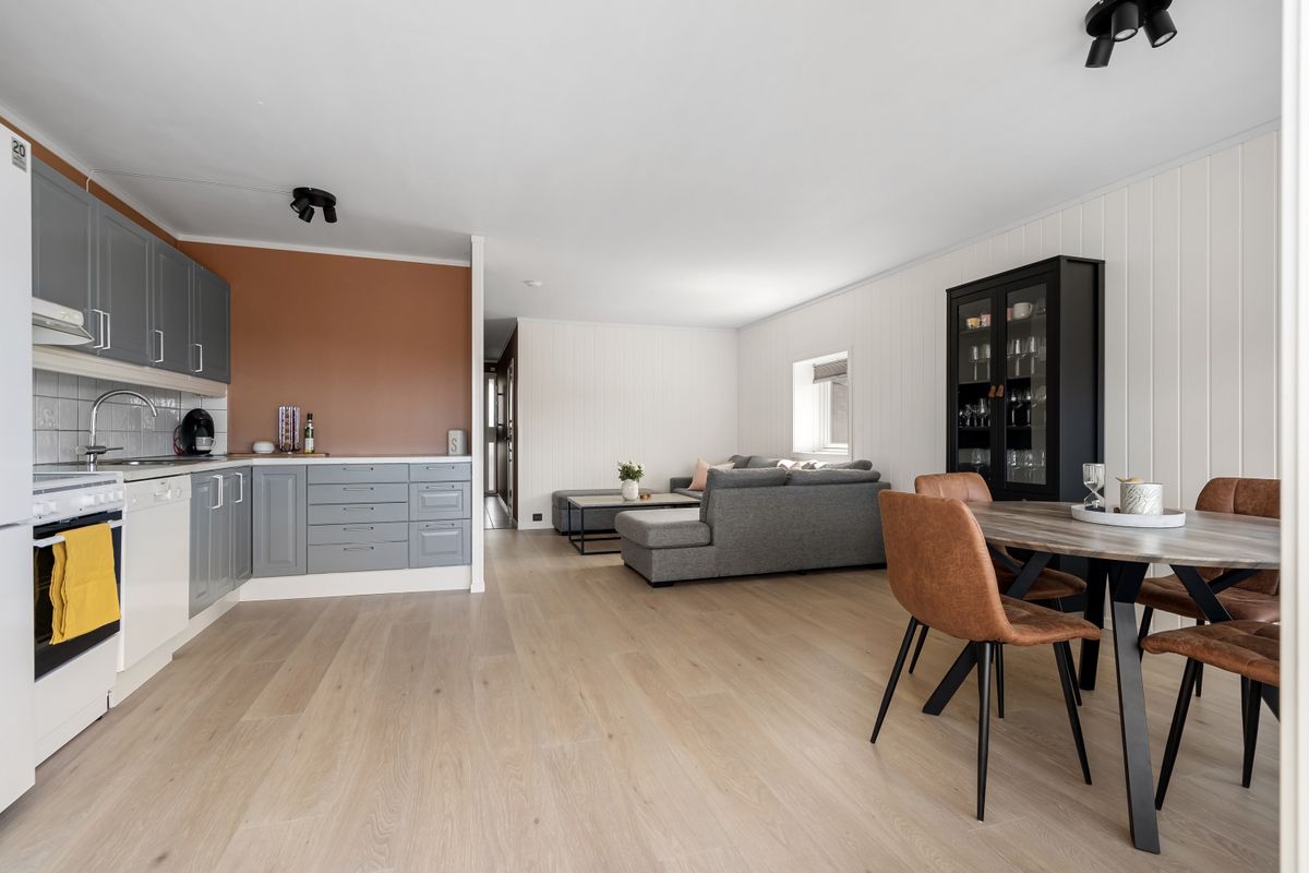 Open-concept main floor living and kitchen